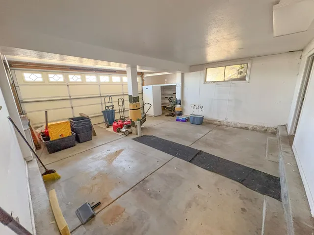 Attached garage interior space