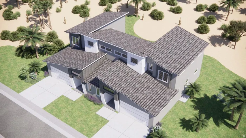 View from above of property