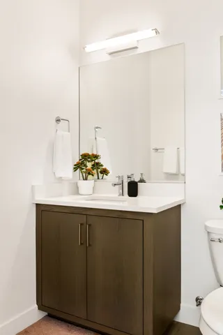 Bathroom featuring toilet and vanity