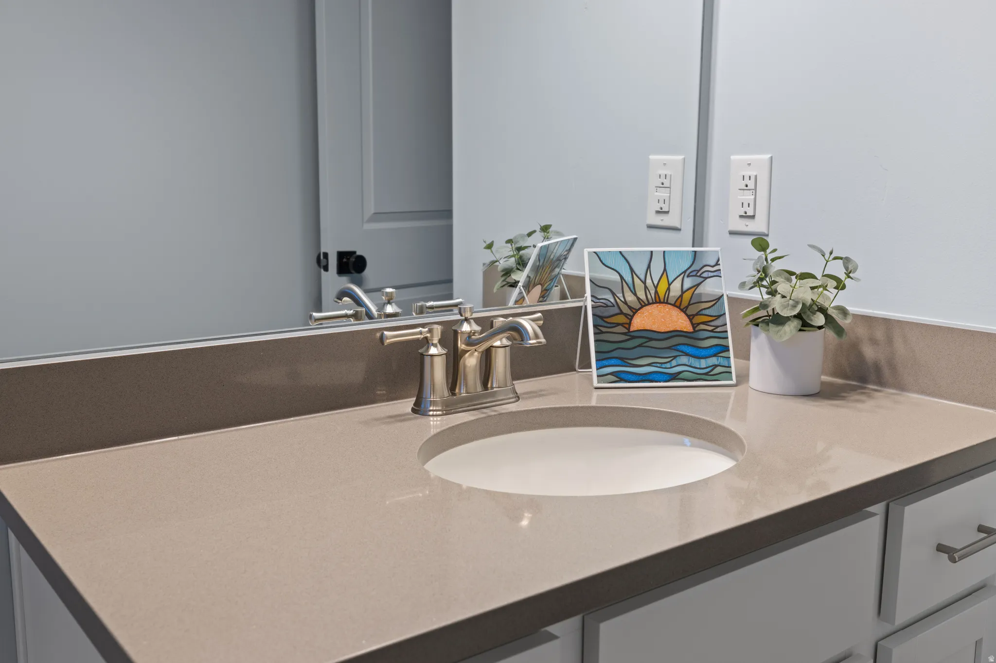 Bathroom view of vanity