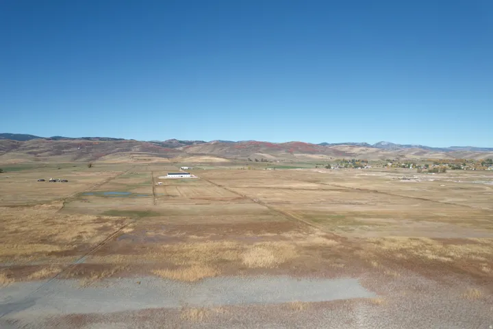 View of mountain background with rural landscape