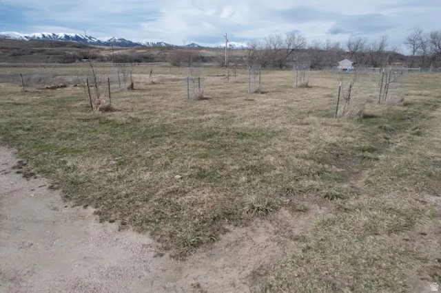 View of yard with a view of countryside