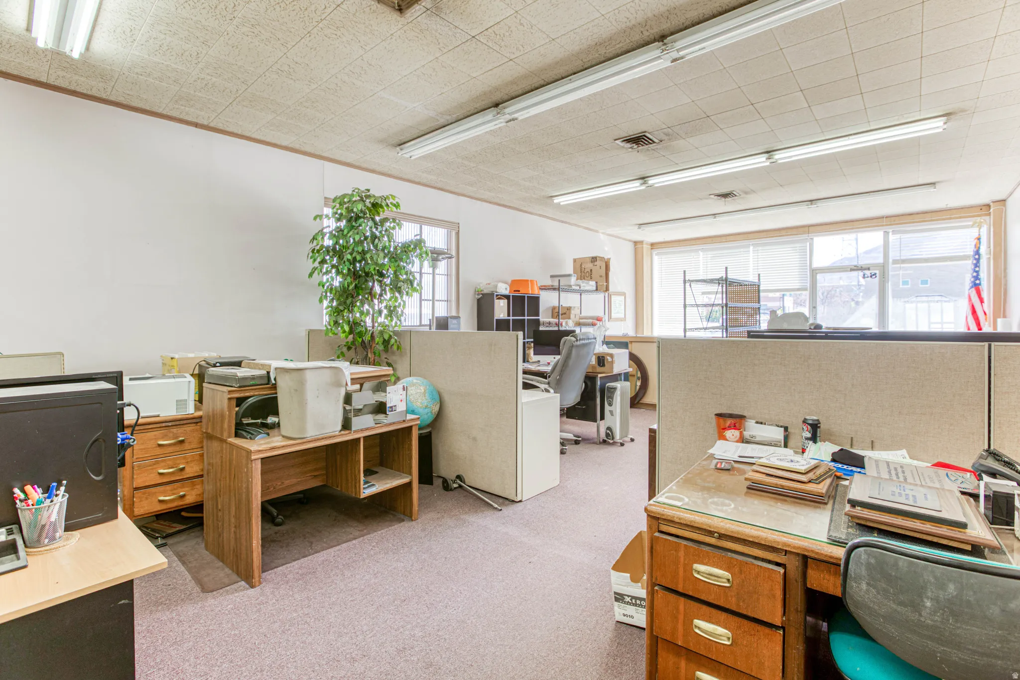 Office space featuring healthy amount of natural light