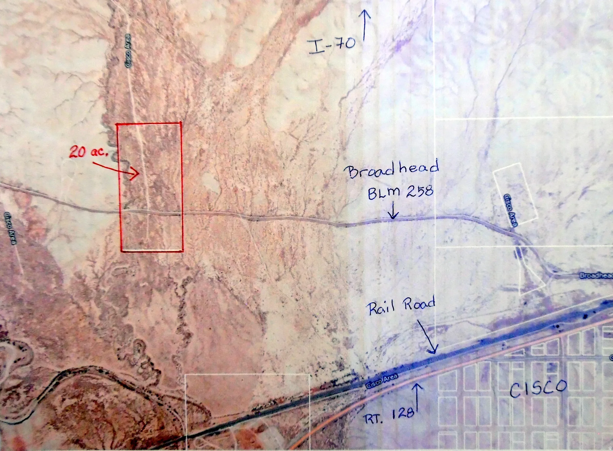 Map / location with property boundaries highlighted in Red.