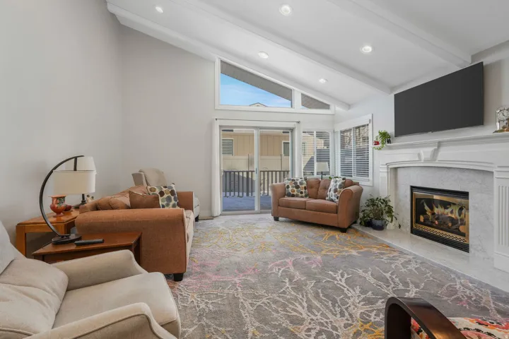Bedroom with light carpet