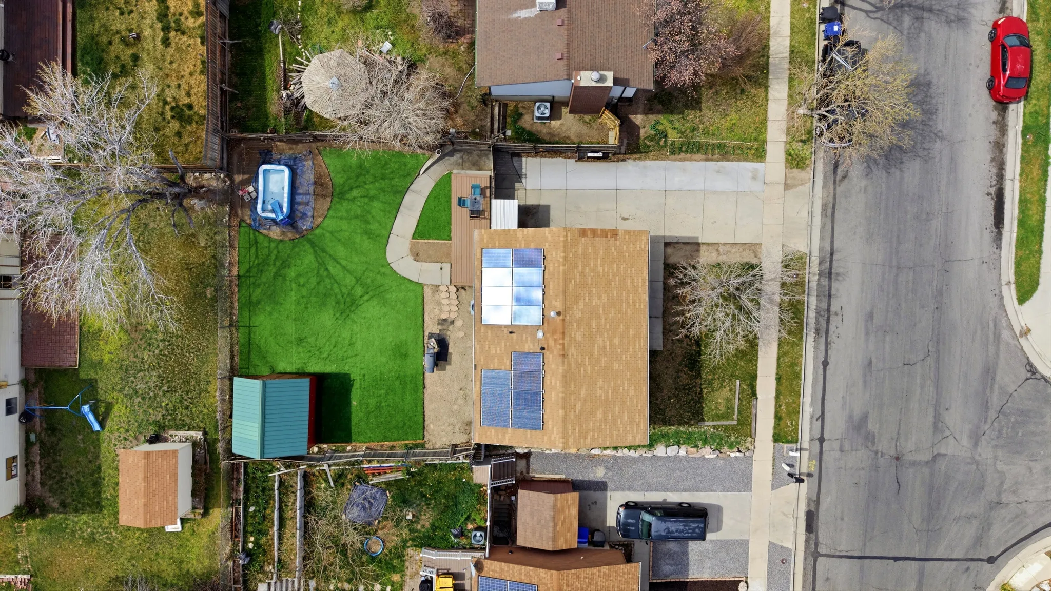 View from above the property.