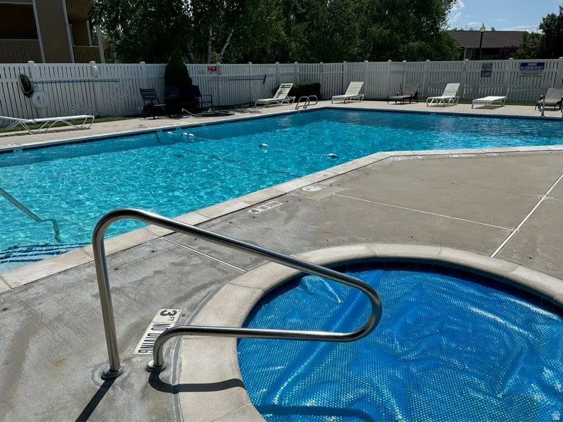 View of the pool without a cover on