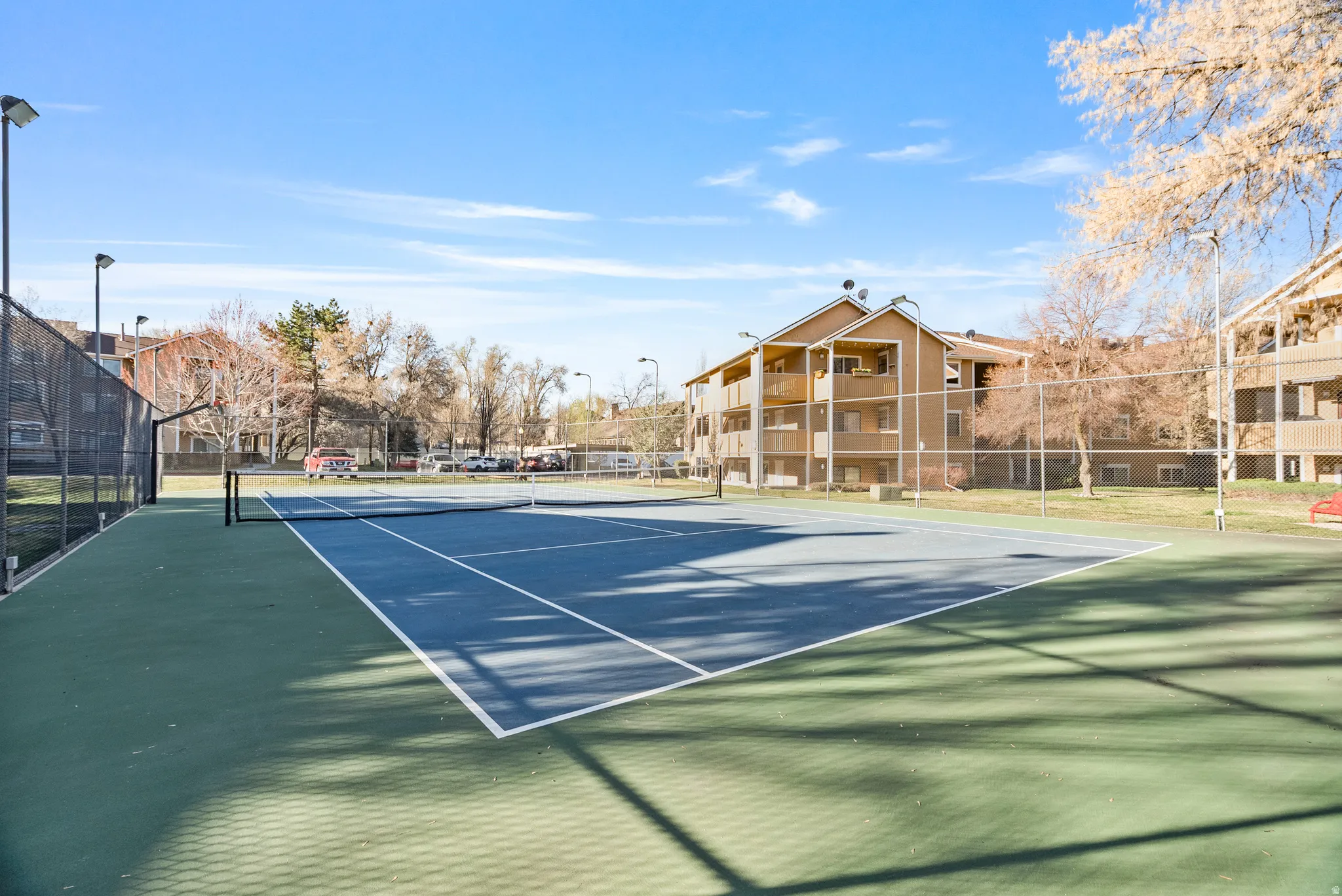 View of tennis court