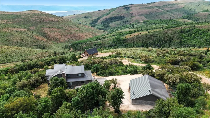 View of subject property with a mountainous background