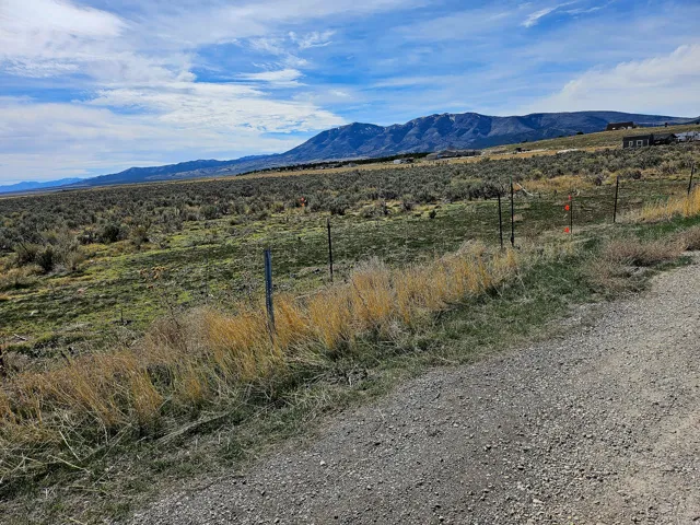 Mountain view with rural landscape