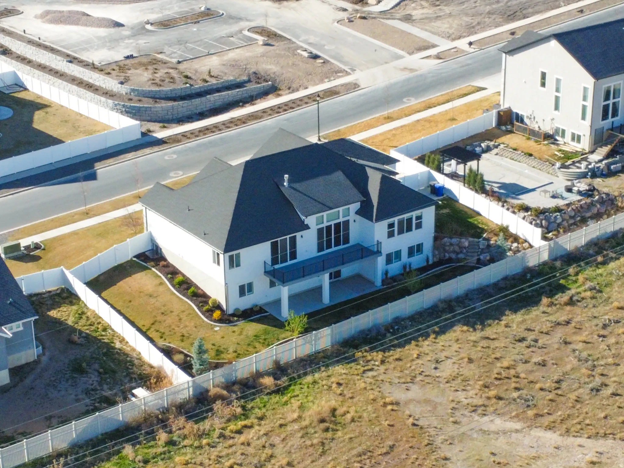 View from above of property