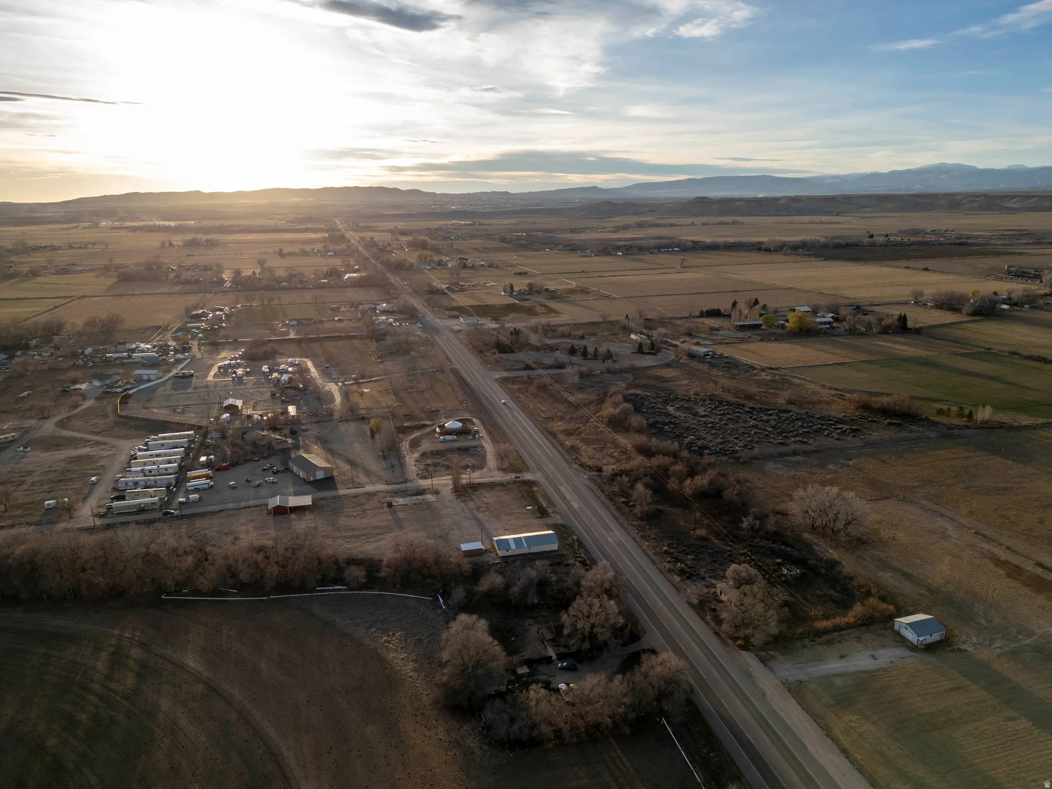View of rural area with a mountain backdrop