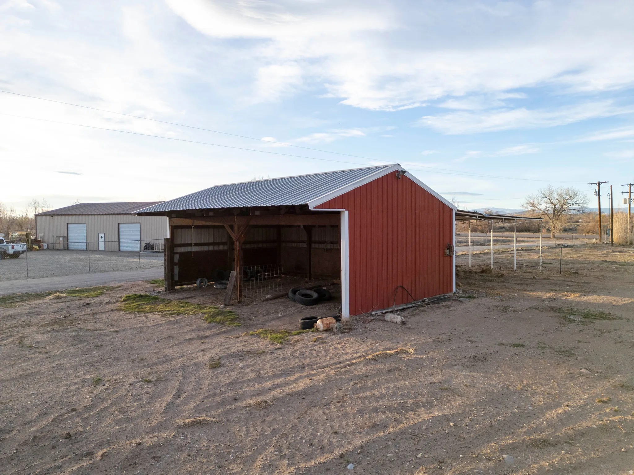 View of pole building