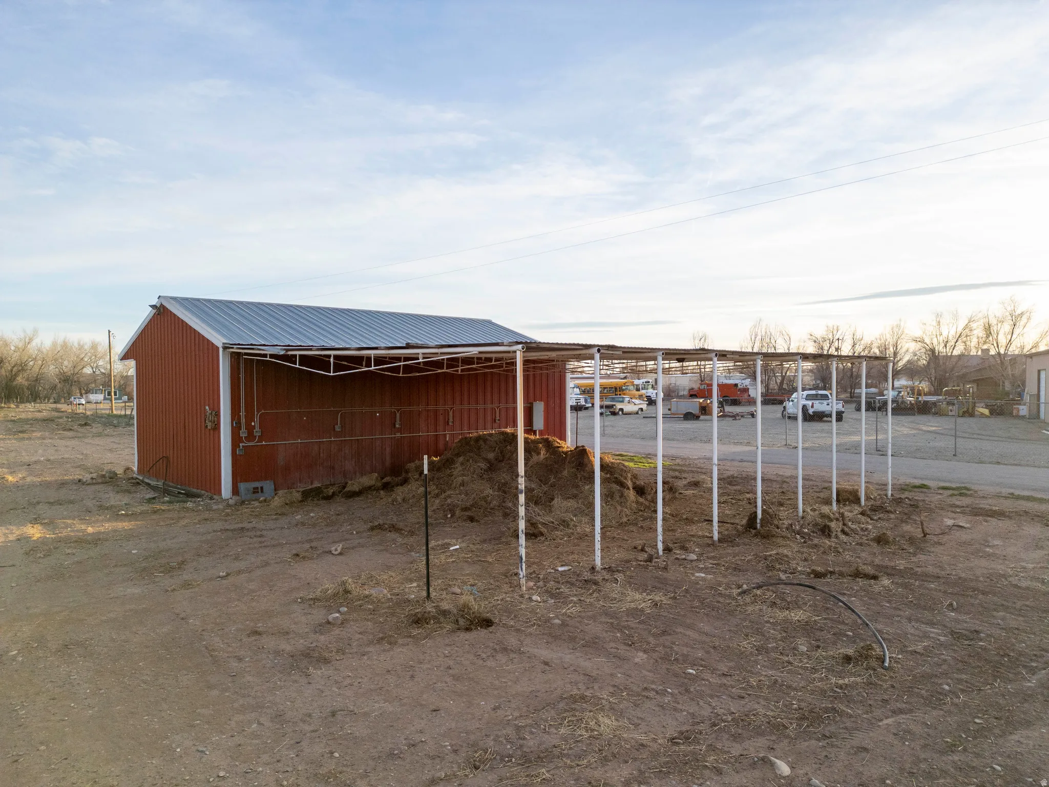 View of pole building