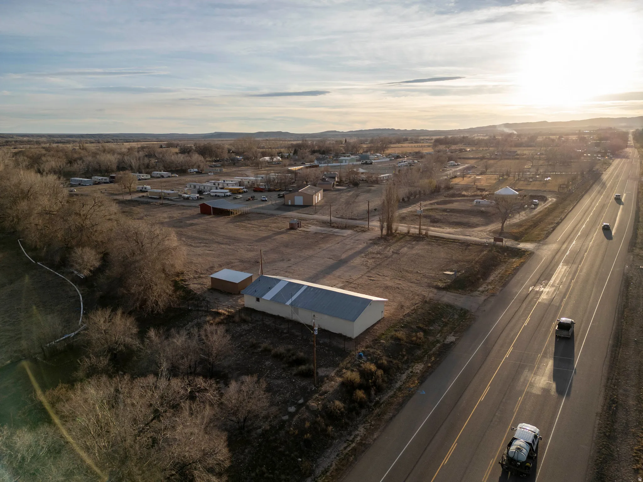 Aerial view of mountains