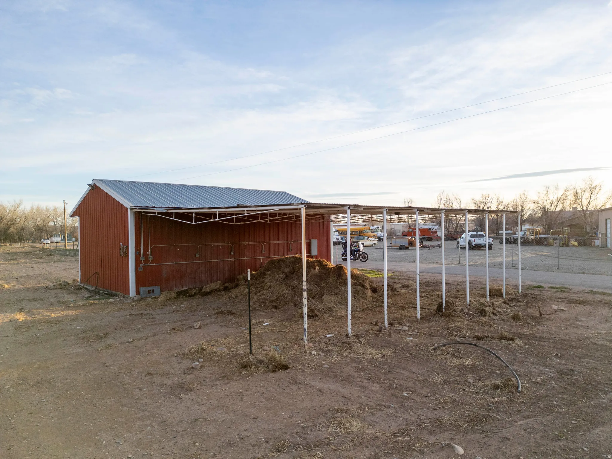 View of pole building