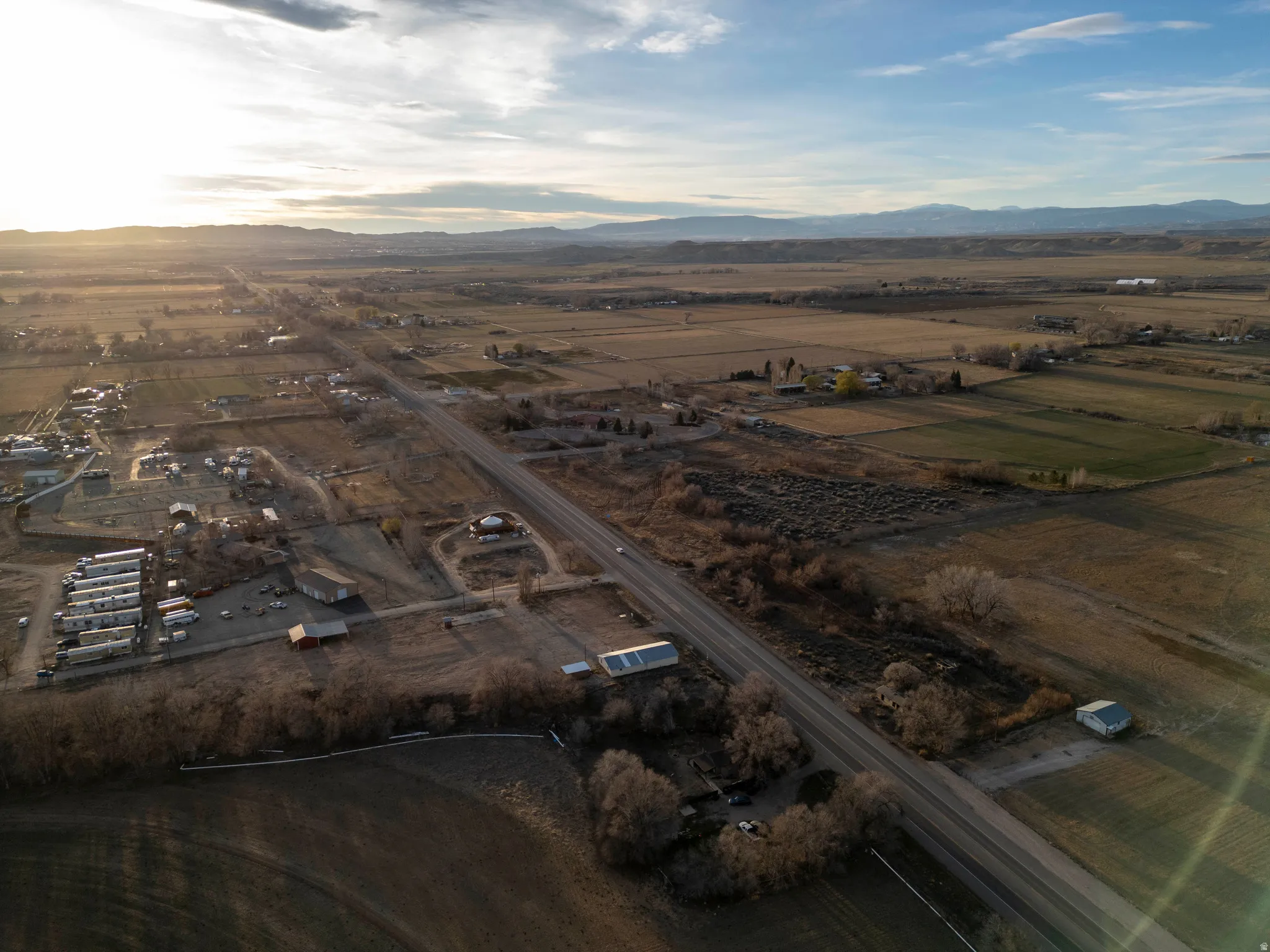 View of rural area with a mountain backdrop