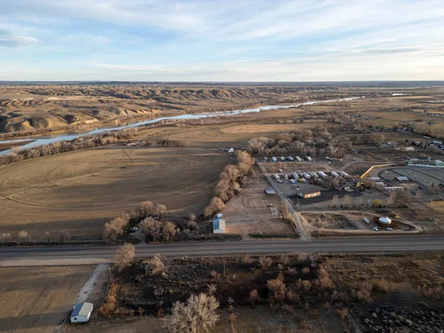Drone / aerial view of a nearby body of water