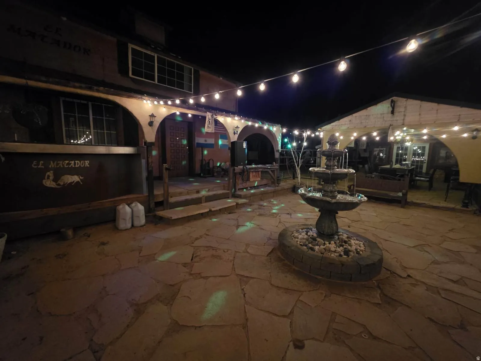 Patio at twilight with a patio area