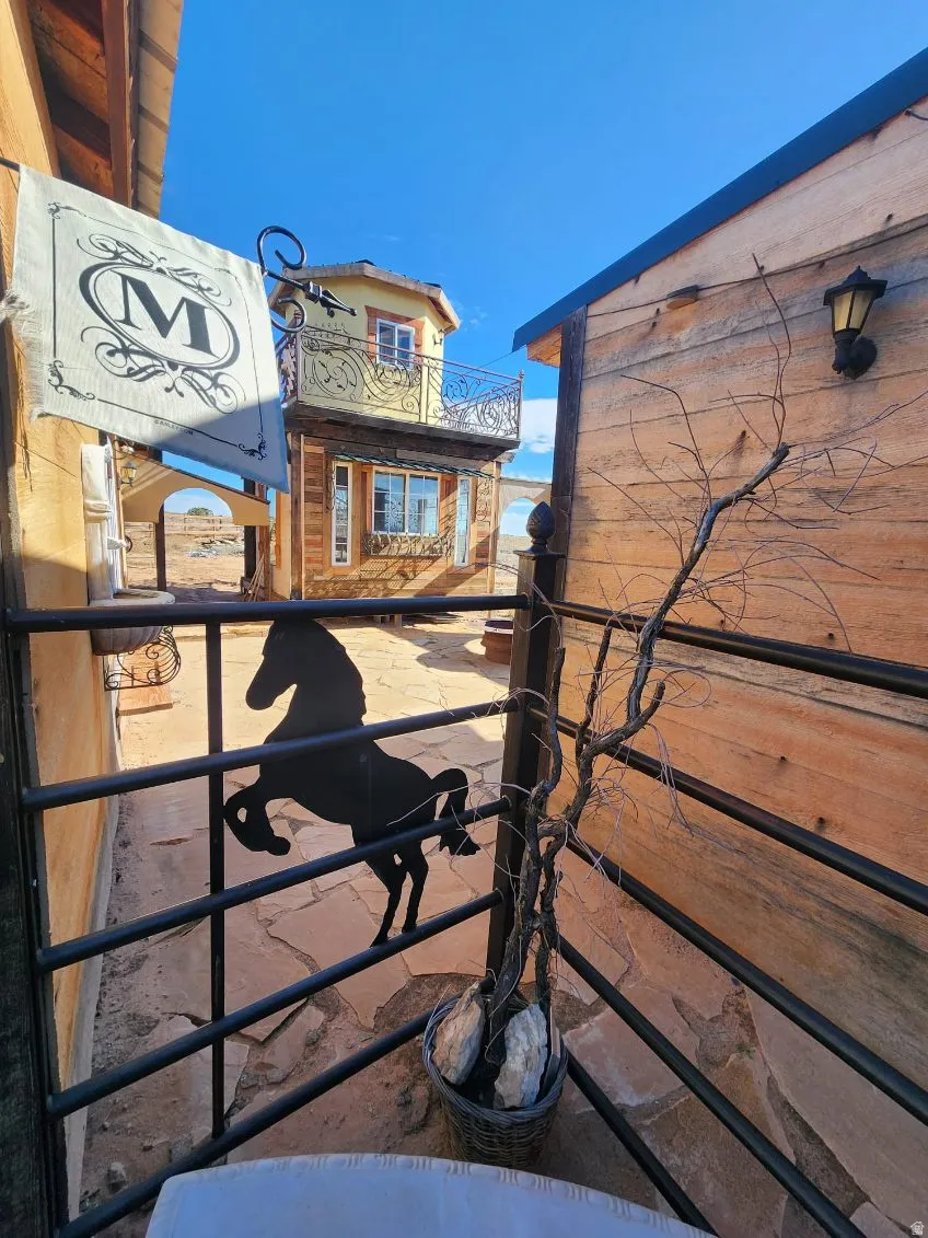 Gate with a balcony