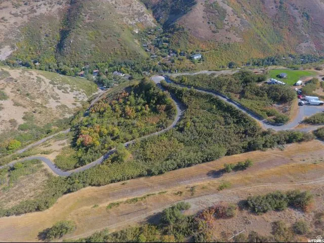 Aerial view of property's location with rural landscape
