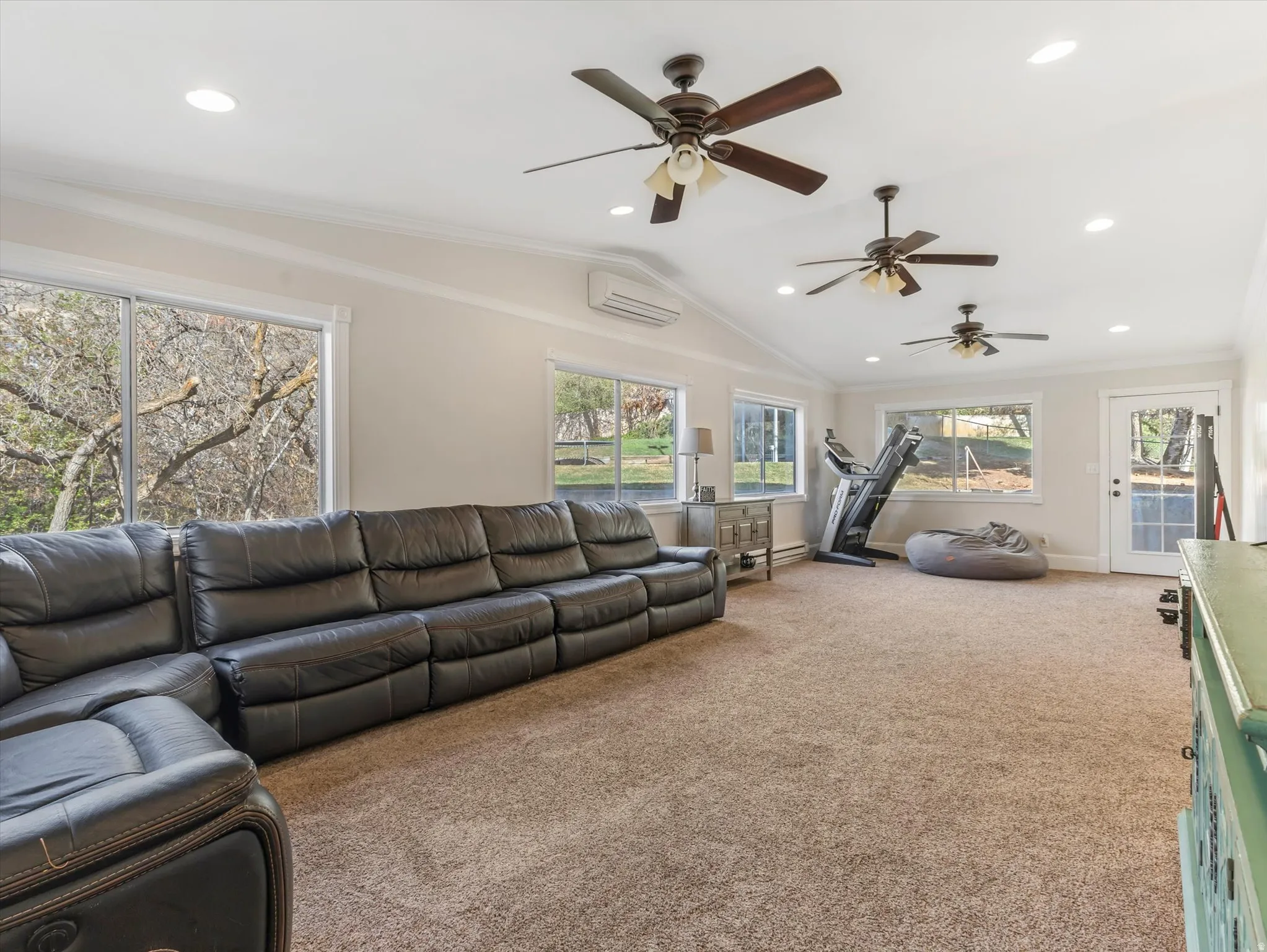 Large entertaining room off of kitchen