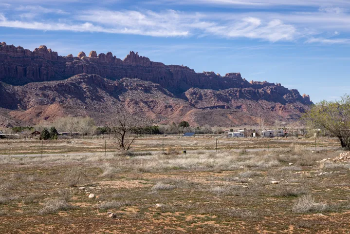 Mountain view with rural landscape
