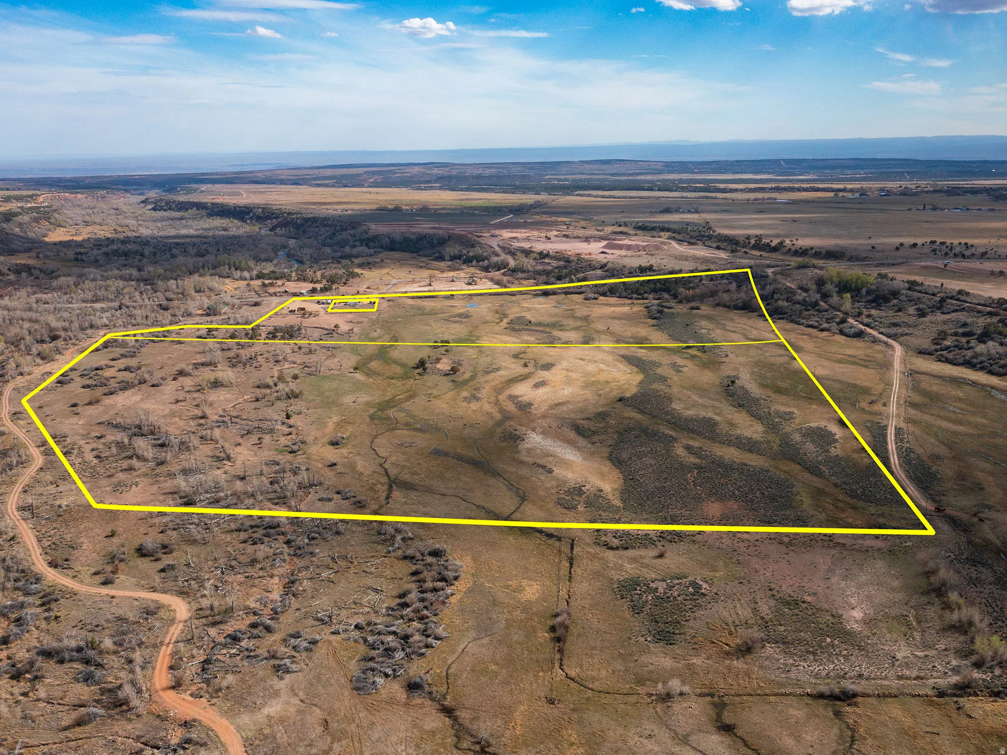 View of rural area featuring property parcel outlined and a desert landscape