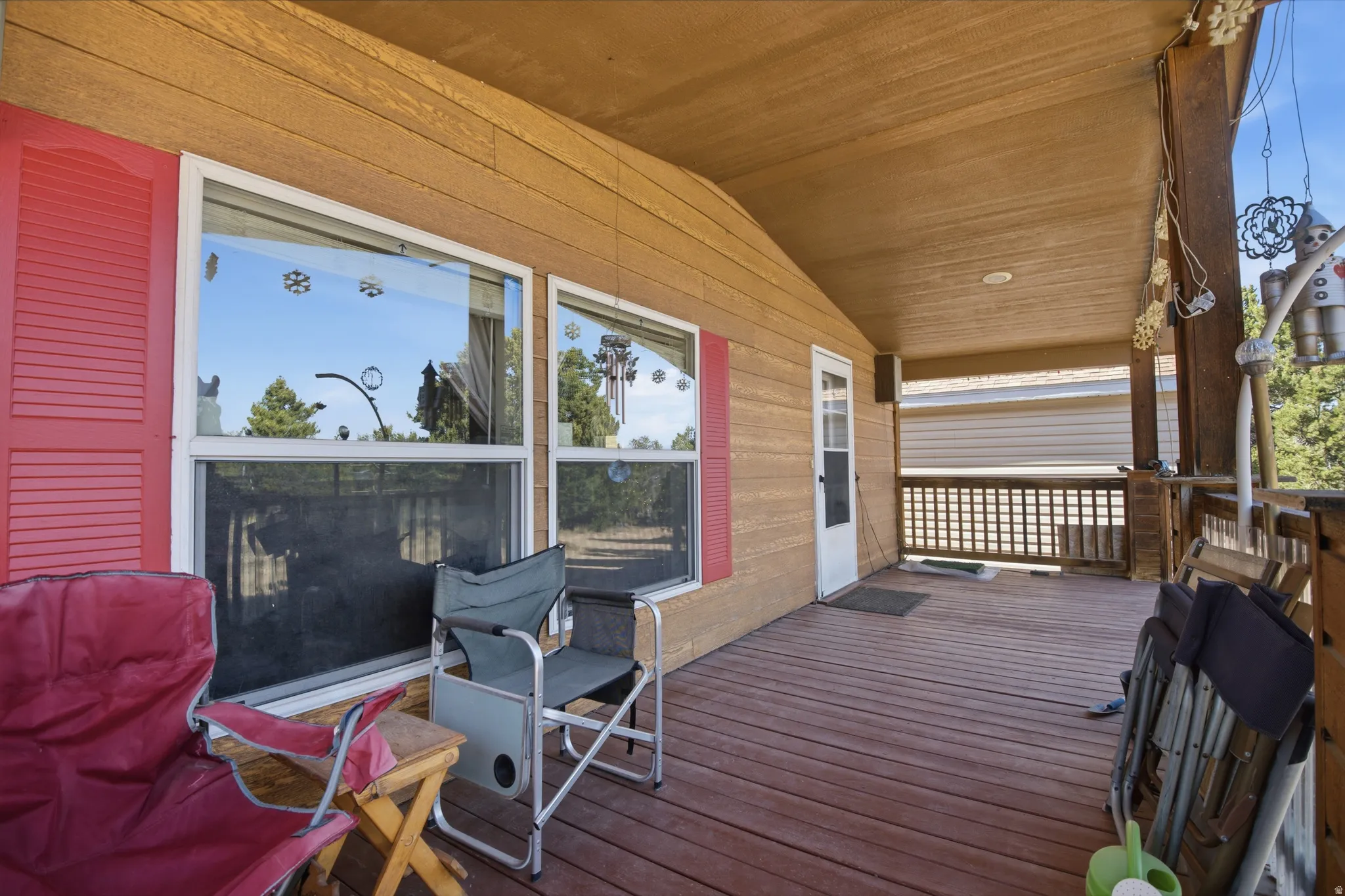 View of wooden porch