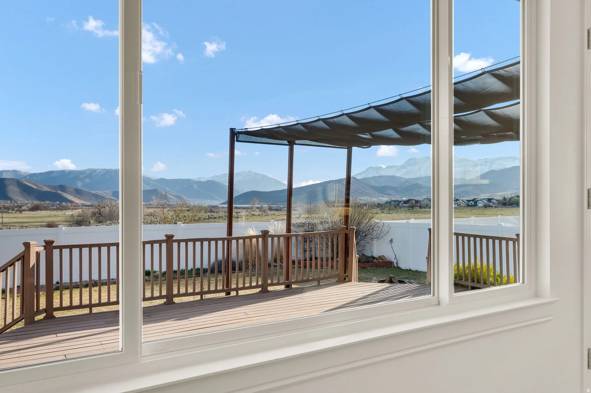 Deck featuring a Timpanogos and Deer Creek view