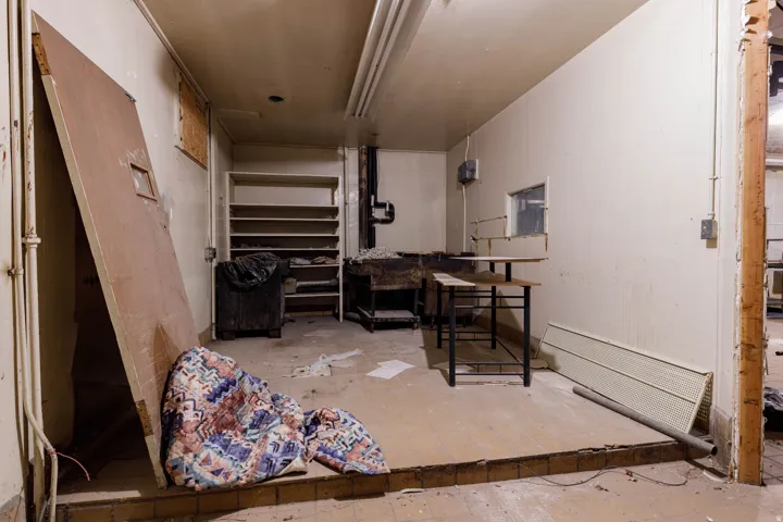 Storage in back of building