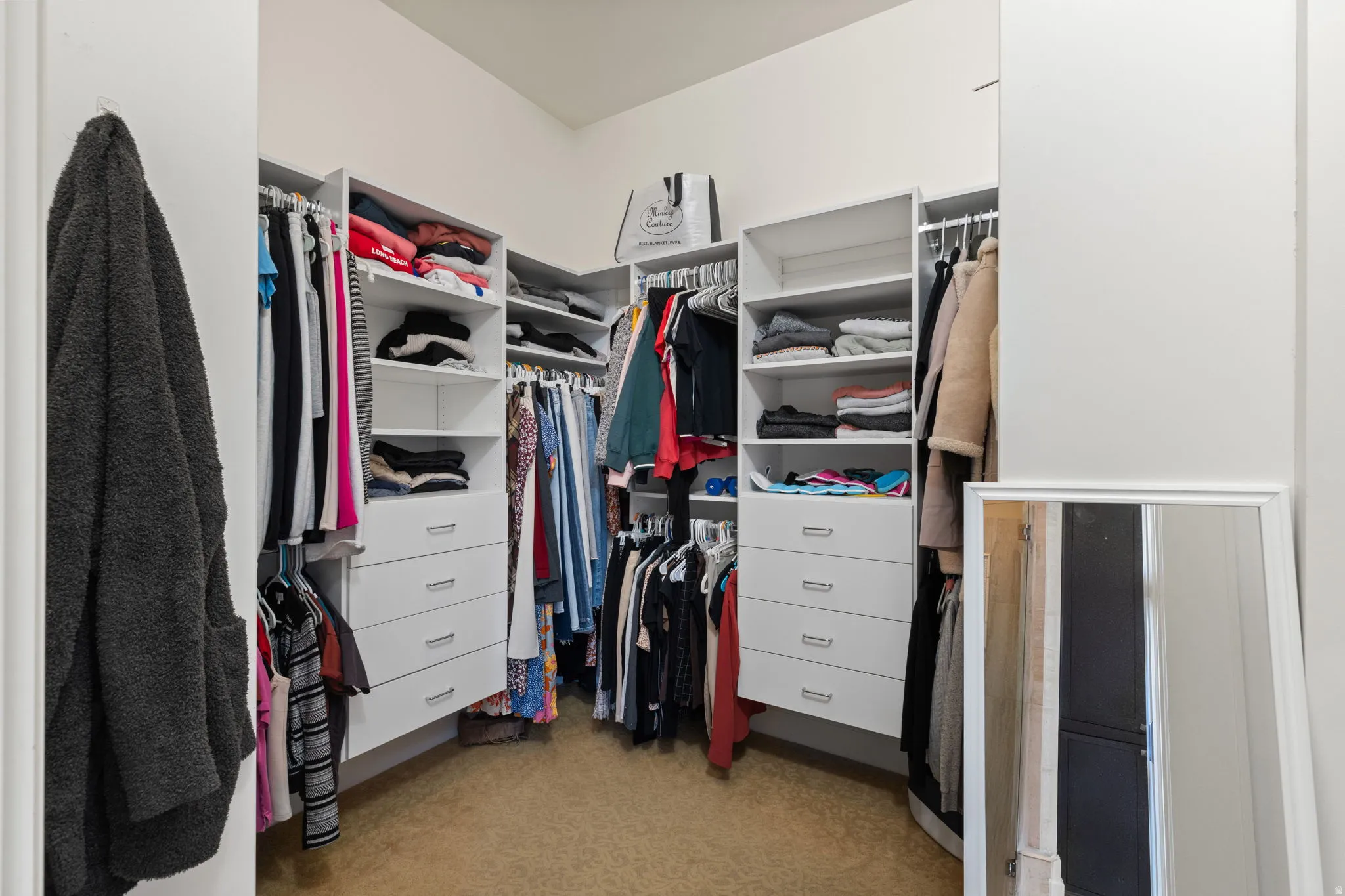 View of walk in closet