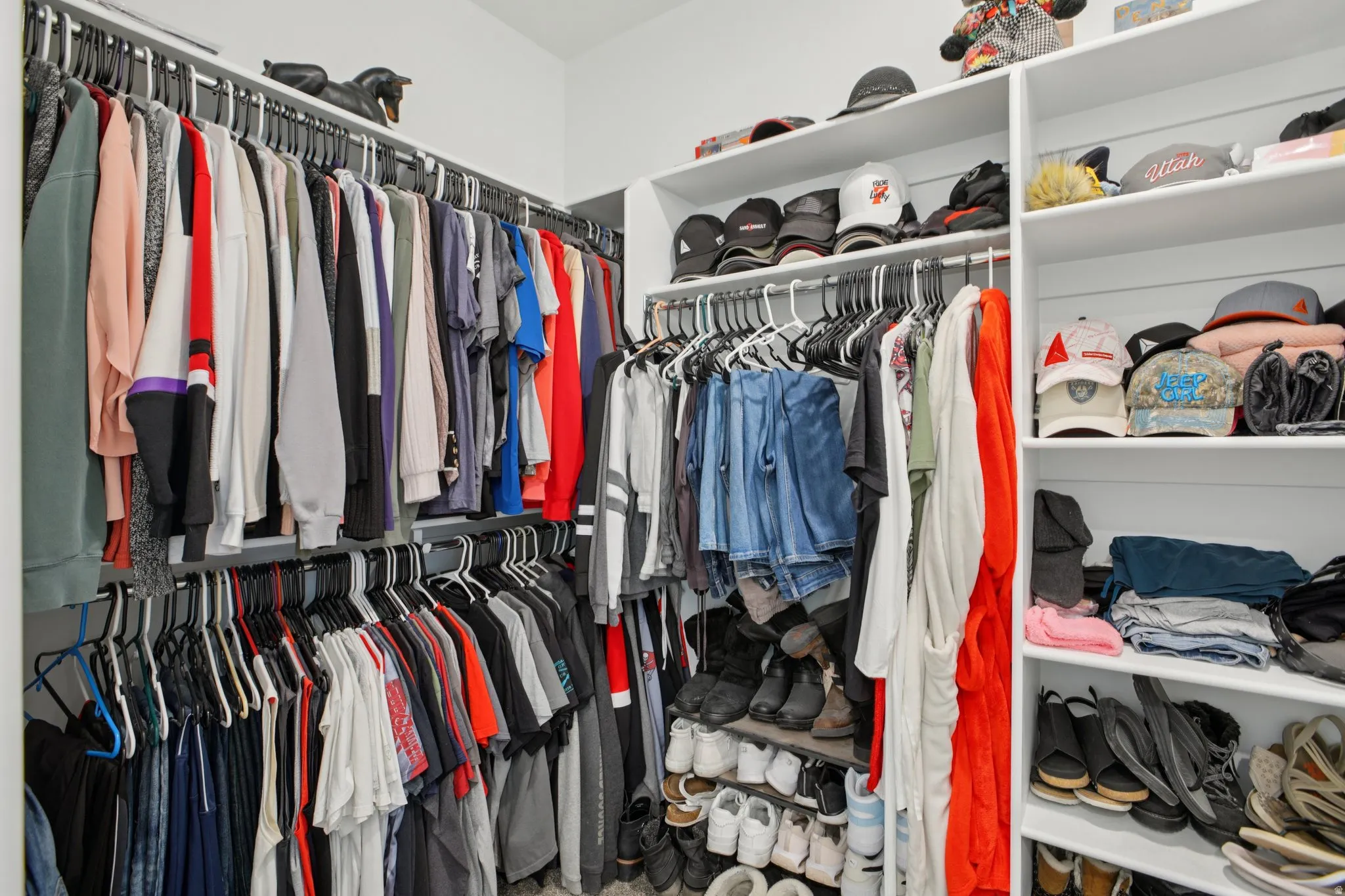 View of walk in closet