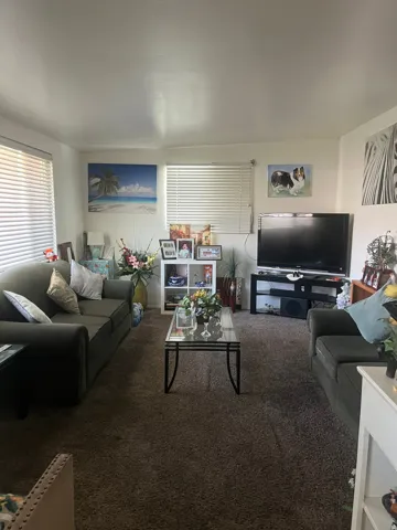View of carpeted living room