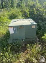 Exterior view of a pad mount transformer