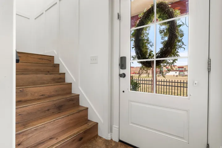 Entryway with stairs