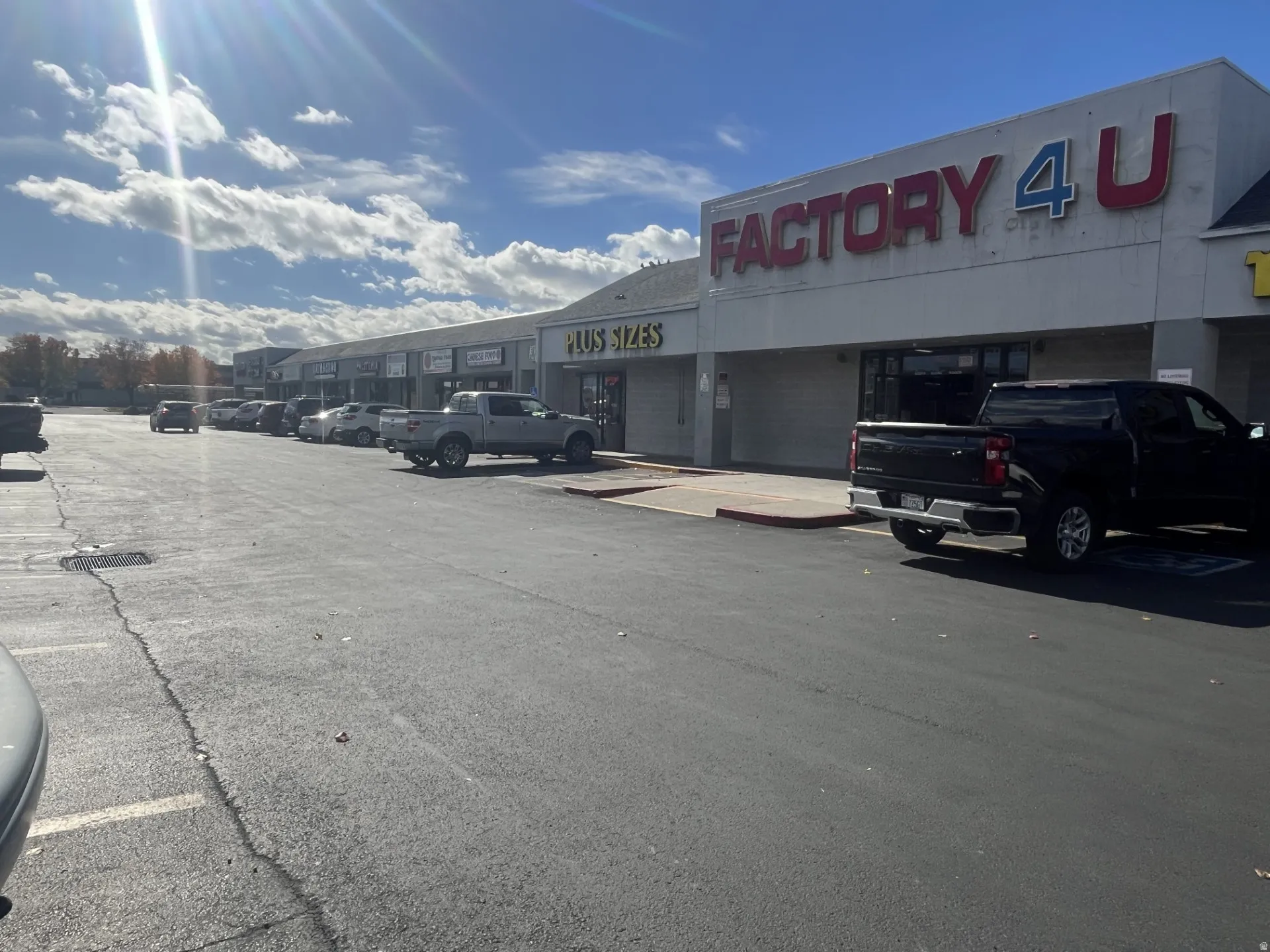 View of uncovered parking lot