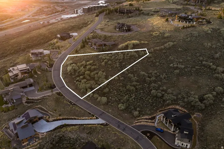 Aerial view of property's location featuring property boundaries highlighted