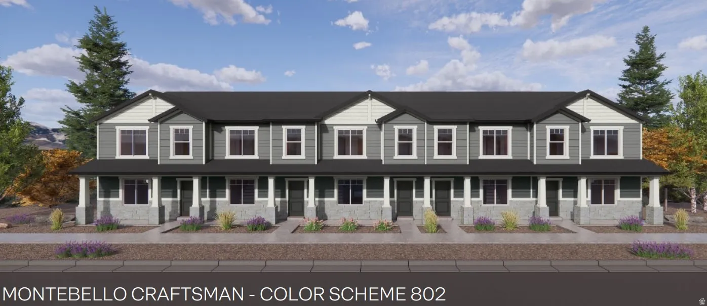 View of front of home with covered porch and stone siding