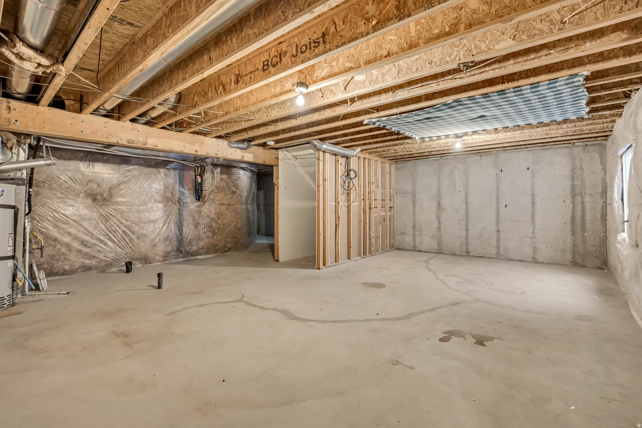 View of unfinished below grade area