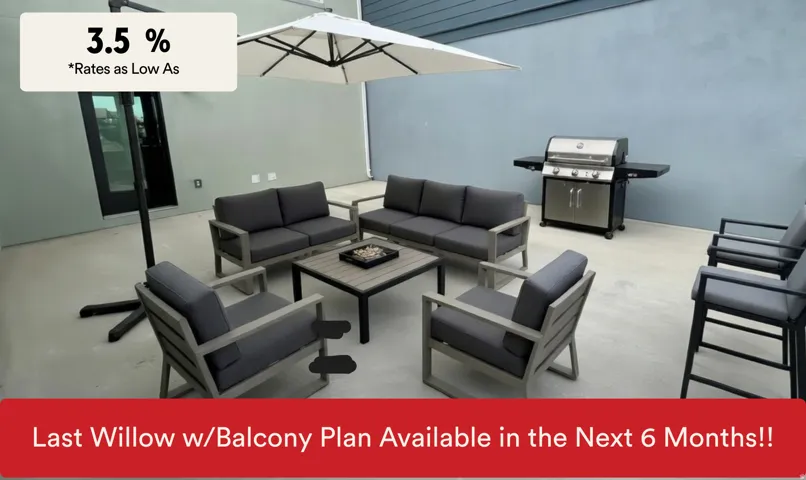 View of patio featuring grilling area and an outdoor lounge area