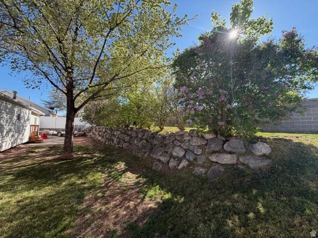 View of fenced yard