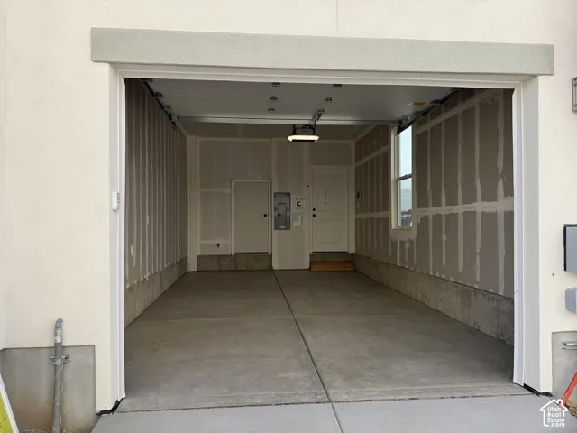 Garage with electric panel