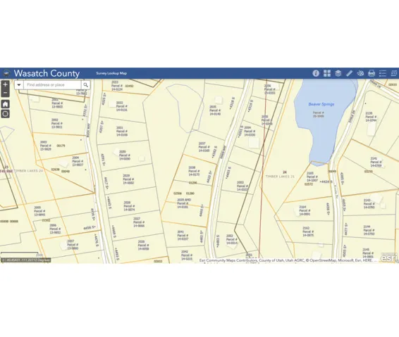 Map of parcels