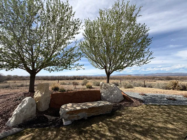 View of yard with a rural view