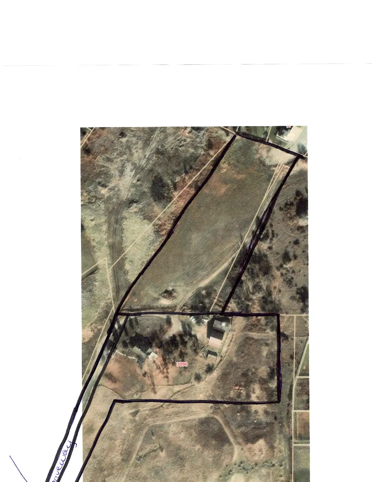 Map / location with property parcel outlined