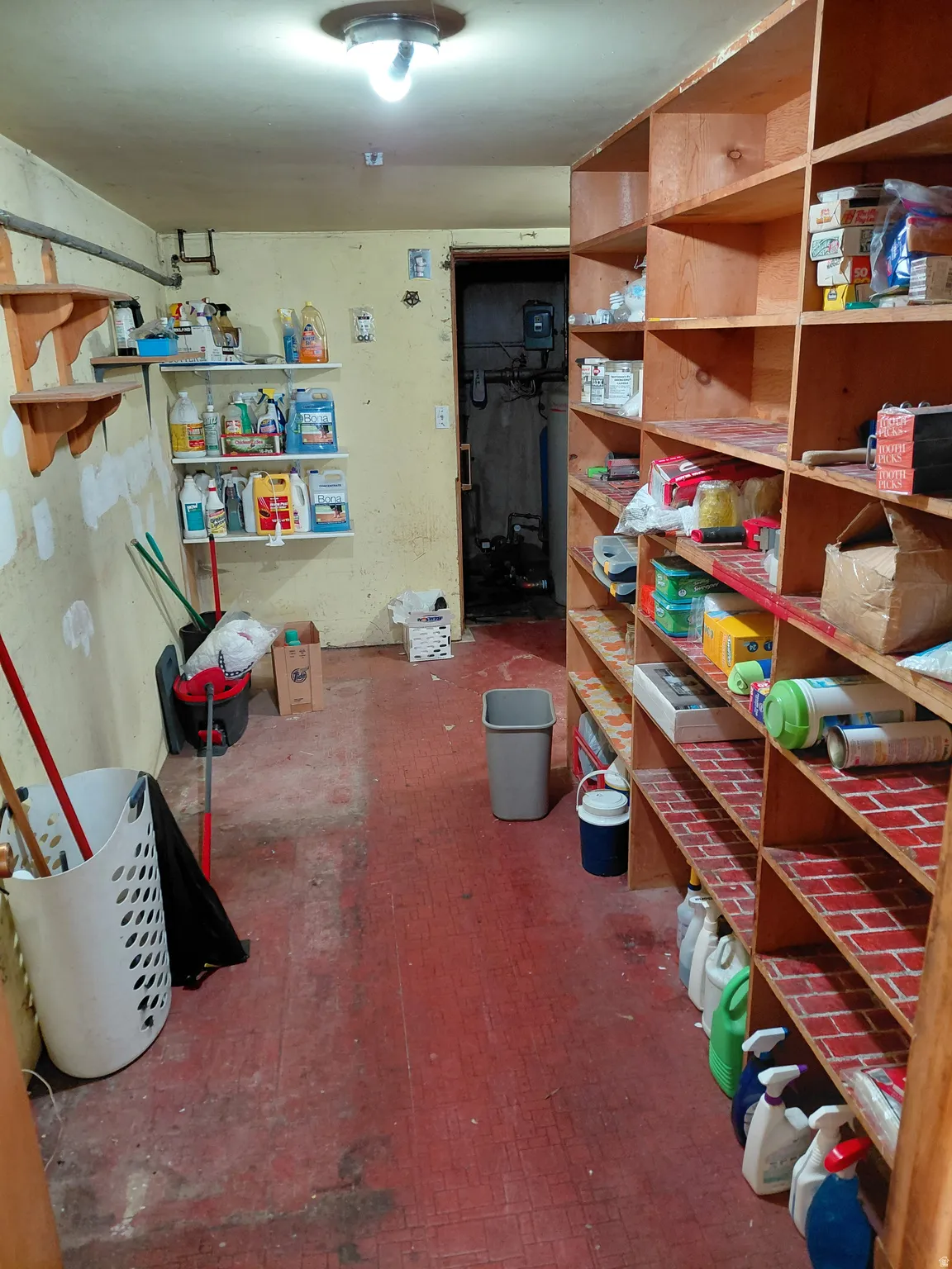 View of small storage room