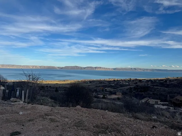 Water view featuring a mountainous background