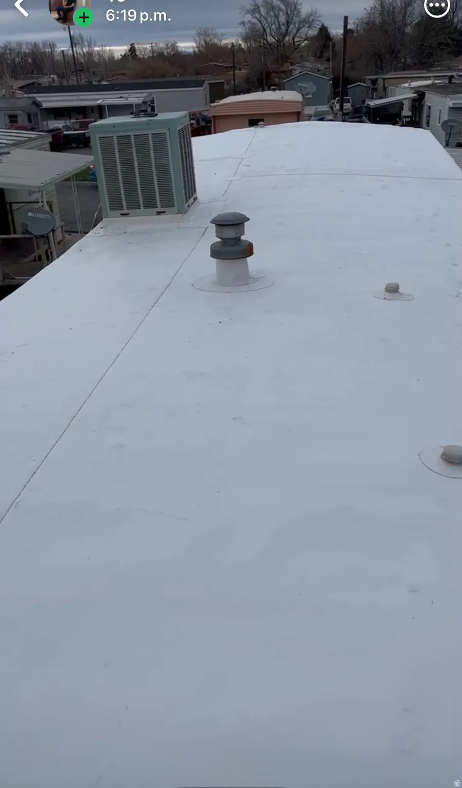 Exterior view of a central AC unit