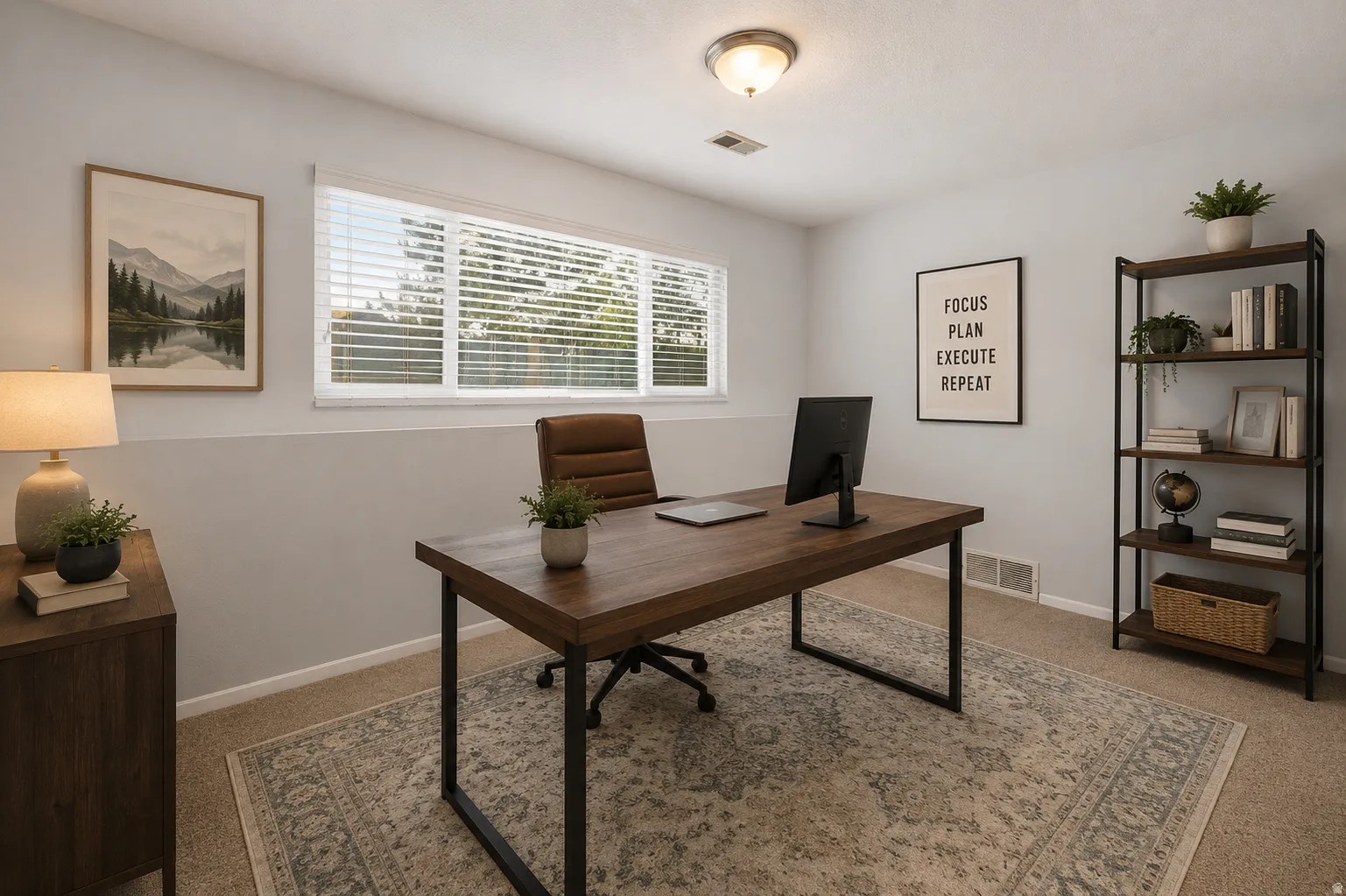 *VIRTUALLY STAGED BASEMENT BEDROOM 3 of 3* This room does not have a closet*